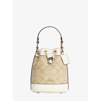 Сумка COACH Dempsey Drawstring Bucket Bag15 C5121 In Signature Canvas Small