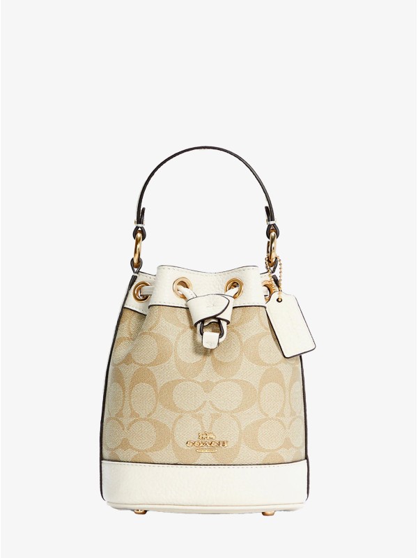 Сумка COACH Dempsey Drawstring Bucket Bag15 C5121 In Signature Canvas Small Сумка COACH Dempsey Drawstring Bucket Bag15 C5121 In Signature Canvas Small