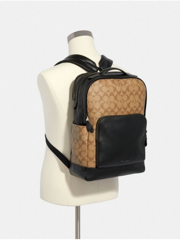Рюкзак COACH Graham Backpack 38755 In Signature Canvas Large Рюкзак COACH Graham Backpack 38755 In Signature Canvas Large