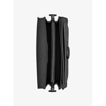 Сумка COACH Tabby Leather Shoulder Bag In Signature Canvas Small Black