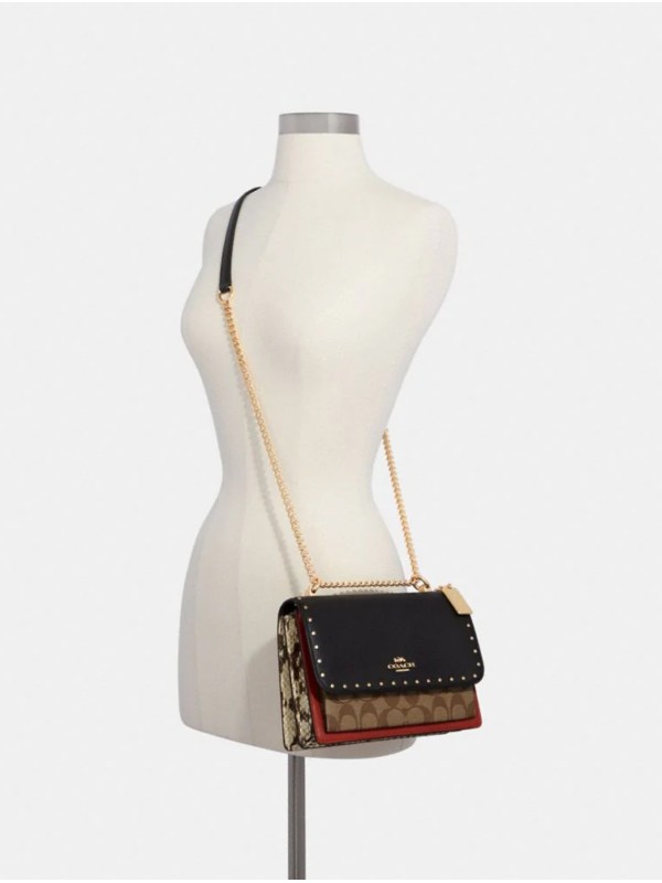 Сумка COACH Klare Crossbody 90400 In Signature Canvas With Rivets Small Сумка COACH Klare Crossbody 90400 In Signature Canvas With Rivets Small