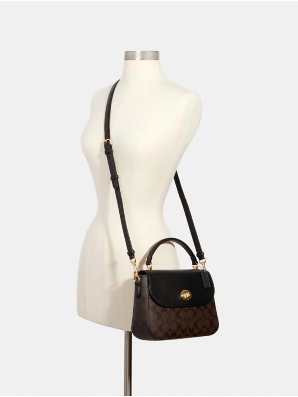 Сумка COACH Marlie Top Handle Satchel C1765 In Signature Canvas Small Сумка COACH Marlie Top Handle Satchel C1765 In Signature Canvas Small