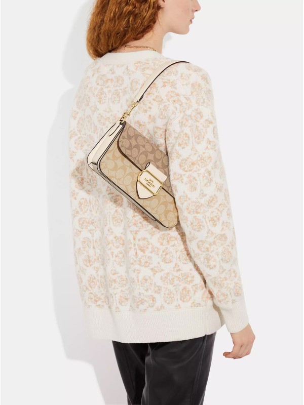 Сумка COACH Morgan Shoulder Bag CH506 In Blocked Signature Canvas Small Сумка COACH Morgan Shoulder Bag CH506 In Blocked Signature Canvas Small