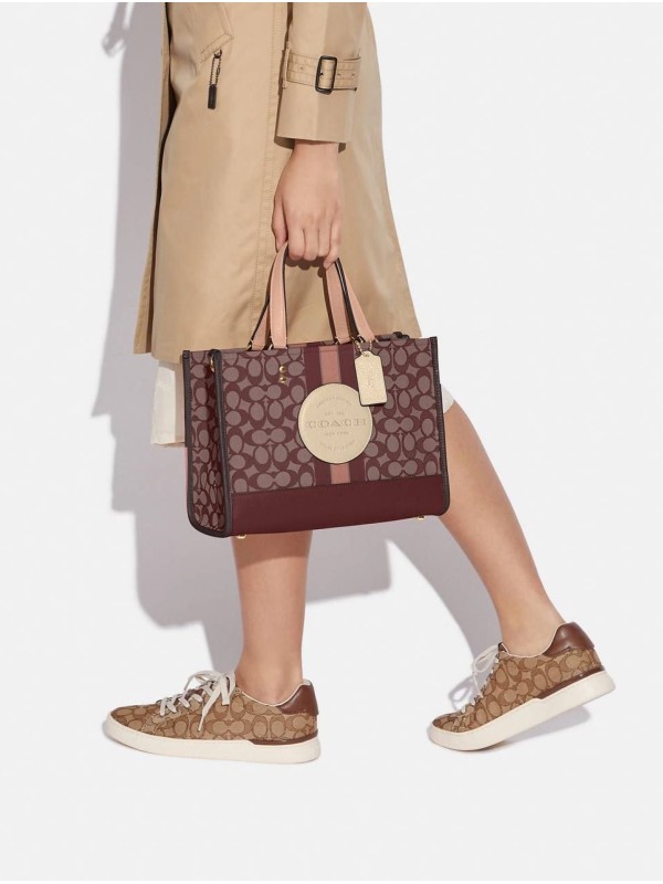 Сумка COACH Dempsey Tote 22 C8417-1 In Signature Jacquard With Stripe And Coach Patch Small Сумка COACH Dempsey Tote 22 C8417-1 In Signature Jacquard With Stripe And Coach Patch Small