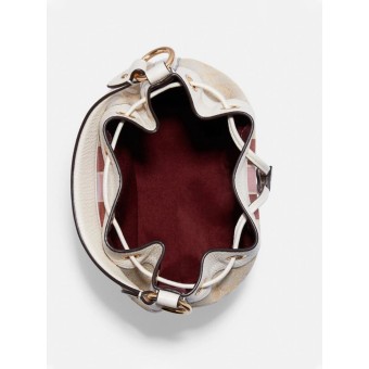 Сумка COACH Dempsey Drawstring Bucket Bag 4102 In Signature Jacquard With Stripe Medium