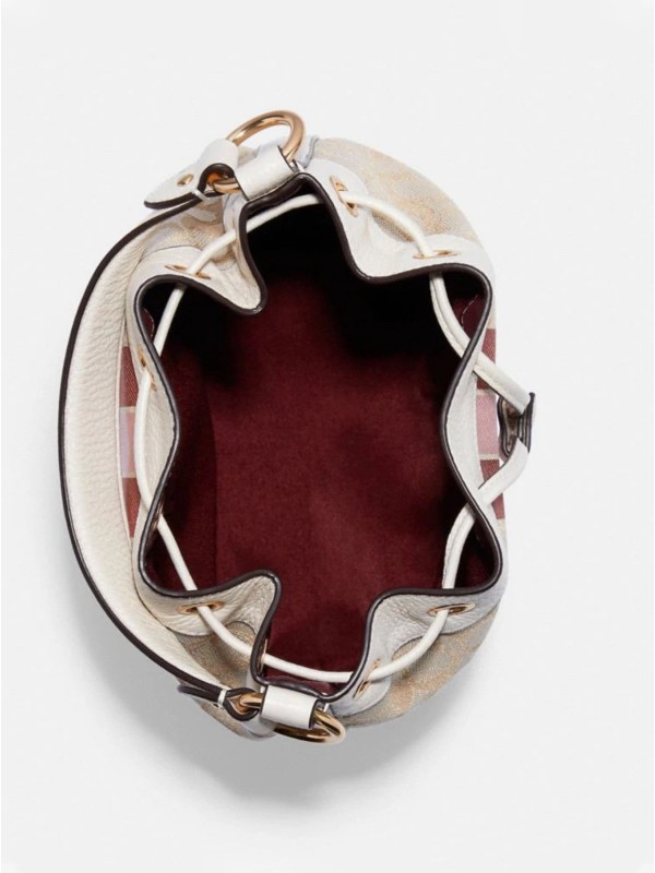 Сумка COACH Dempsey Drawstring Bucket Bag 4102 In Signature Jacquard With Stripe Medium Сумка COACH Dempsey Drawstring Bucket Bag 4102 In Signature Jacquard With Stripe Medium