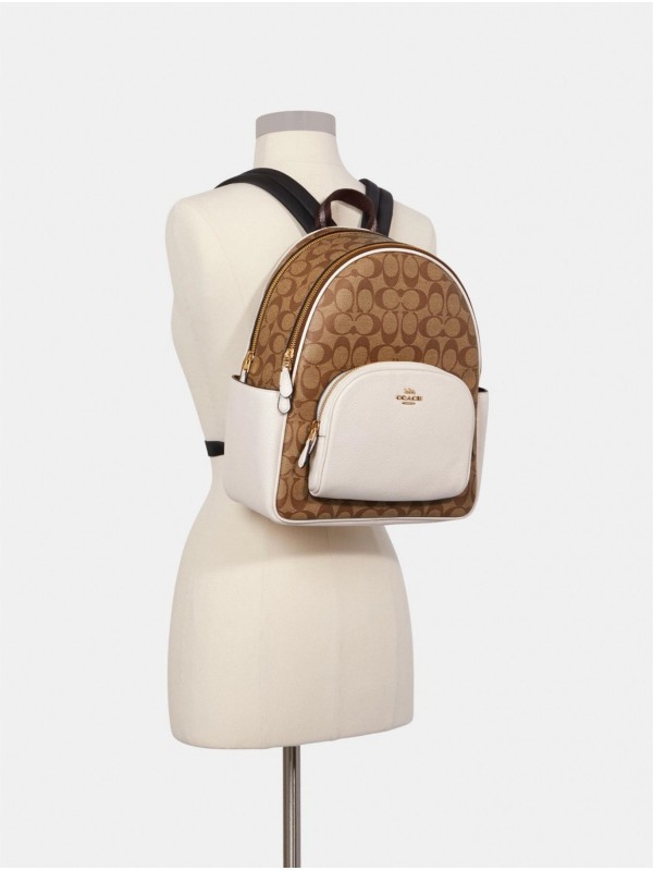 Рюкзак COACH Court Backpack 5671-2 In Signature Canvas Large Рюкзак COACH Court Backpack 5671-2 In Signature Canvas Large