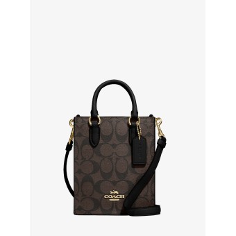 Сумка COACH North South Mini Tote In Signature Canvas Small