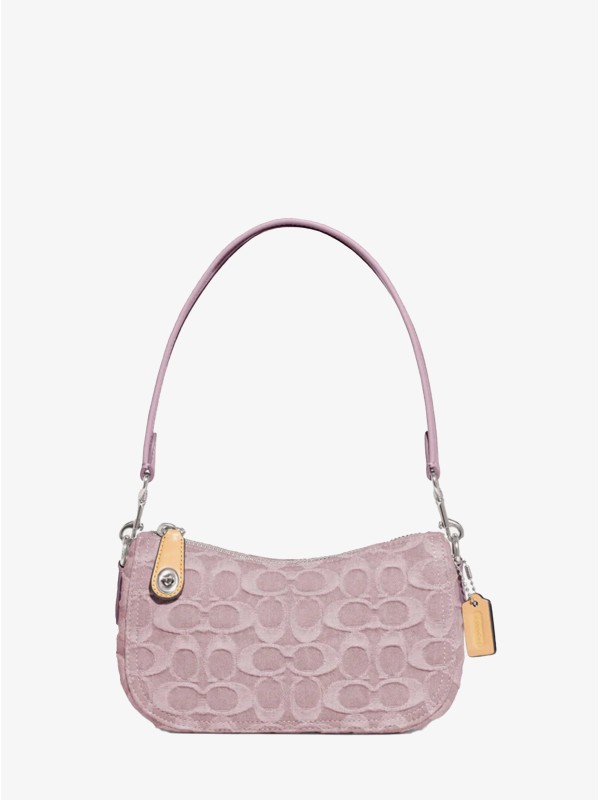 Сумка COACH Swinger Shoulder Bag In Signature Monogram Denim Medium Сумка COACH Swinger Shoulder Bag In Signature Monogram Denim Medium