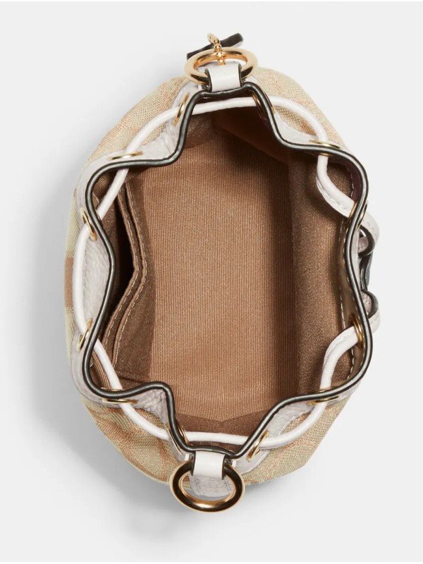 Сумка COACH Mini Dempsey Bucket Bag In Signature Jacquard With Stripe And Coach Patch Small Сумка COACH Mini Dempsey Bucket Bag In Signature Jacquard With Stripe And Coach Patch Small