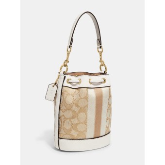 Сумка COACH Mini Dempsey Bucket Bag In Signature Jacquard With Stripe And Coach Patch Small