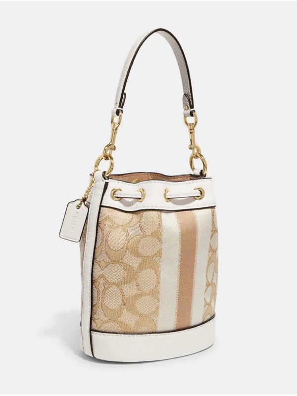Сумка COACH Mini Dempsey Bucket Bag In Signature Jacquard With Stripe And Coach Patch Small Сумка COACH Mini Dempsey Bucket Bag In Signature Jacquard With Stripe And Coach Patch Small