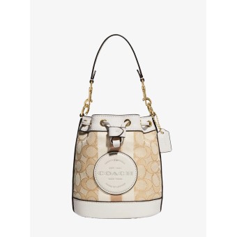 Сумка COACH Mini Dempsey Bucket Bag In Signature Jacquard With Stripe And Coach Patch Small