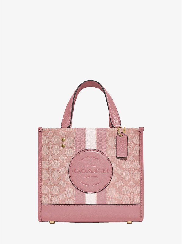 Сумка COACH Dempsey Tote 22 In Signature Jacquard With Stripe And Coach Patch Small Сумка COACH Dempsey Tote 22 In Signature Jacquard With Stripe And Coach Patch Small