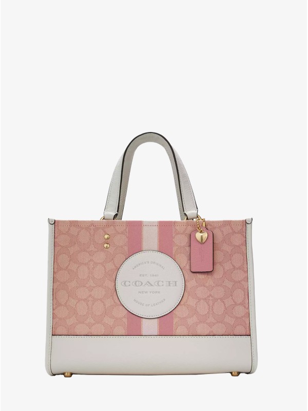 Сумка COACH Dempsey Carryall 7685 In Signature Jacquard With Coach Patch And Heart Charm Small Сумка COACH Dempsey Carryall 7685 In Signature Jacquard With Coach Patch And Heart Charm Small