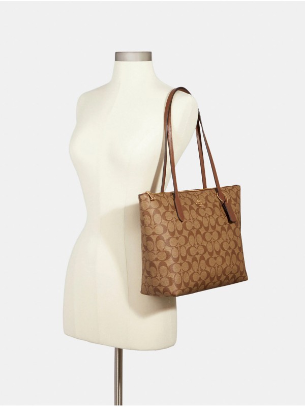 Сумка COACH Zip Top Tote Bag C4455 Charm Medium Сумка COACH Zip Top Tote Bag C4455 Charm Medium