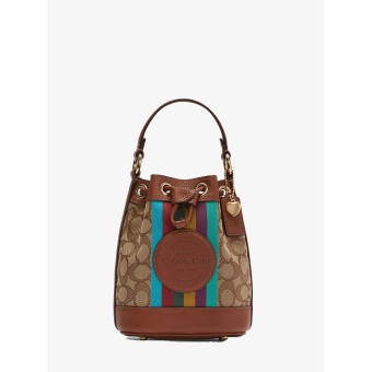 Сумка COACH Dempsey Drawstring Buket 15 C5639 In Signature Jacquard Small