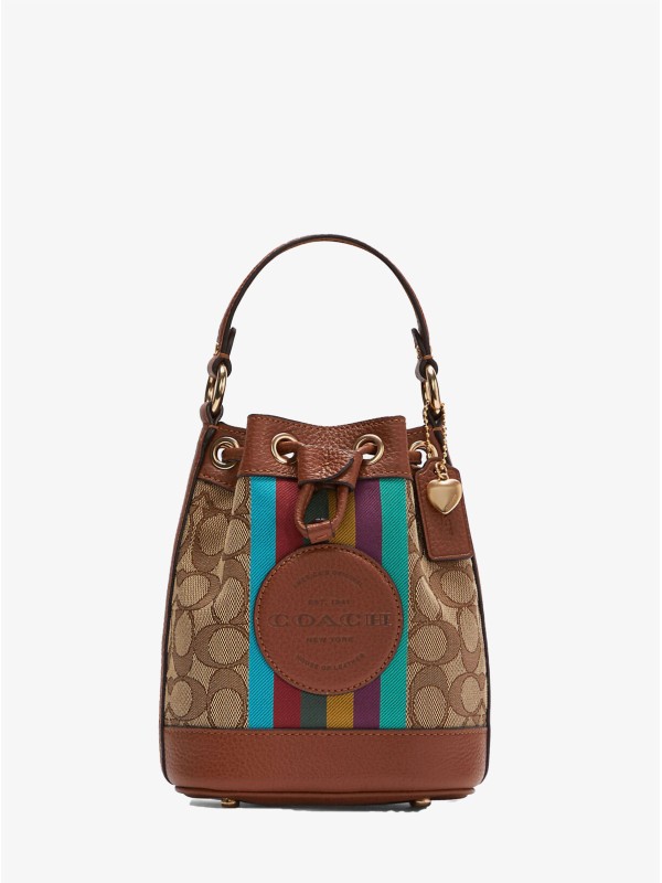 Сумка COACH Dempsey Drawstring Buket 15 C5639 In Signature Jacquard Small Сумка COACH Dempsey Drawstring Buket 15 C5639 In Signature Jacquard Small
