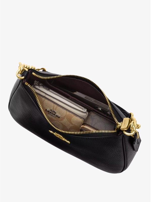 Сумка COACH Teri Leather Shoulder Bag In Signature Canvas Medium Сумка COACH Teri Leather Shoulder Bag In Signature Canvas Medium