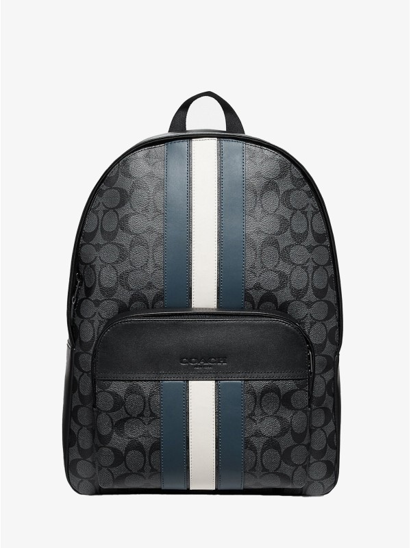 Рюкзак COACH Houston Backpack 67250 In Signature Canvas With Varsity Stripe Large Рюкзак COACH Houston Backpack 67250 In Signature Canvas With Varsity Stripe Large