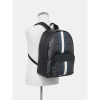 Рюкзак COACH Houston Backpack 67250 In Signature Canvas With Varsity Stripe Large