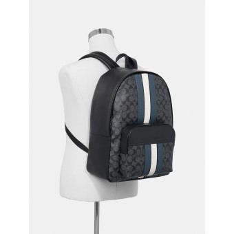 Рюкзак COACH Houston Backpack 67250 In Signature Canvas With Varsity Stripe Large