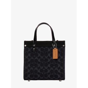 Сумка COACH Washed denim Cotton Field Tote In Signature Canvas Medium