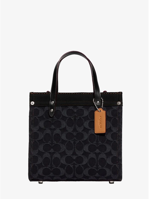 Сумка COACH Washed denim Cotton Field Tote In Signature Canvas Medium Сумка COACH Washed denim Cotton Field Tote In Signature Canvas Medium