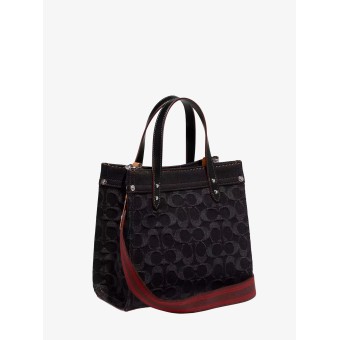 Сумка COACH Washed denim Cotton Field Tote In Signature Canvas Medium