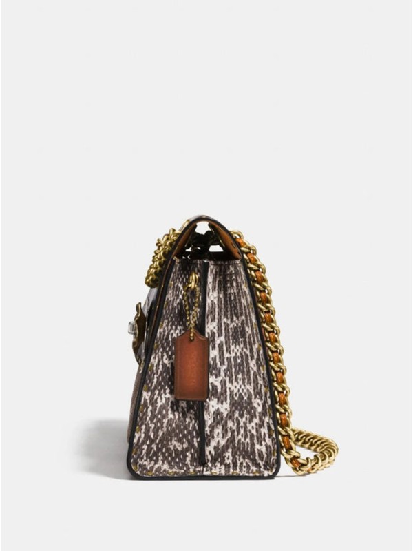 Сумка COACH Parker 29416 With Rivets And Snakeskin Detai Small Сумка COACH Parker 29416 With Rivets And Snakeskin Detai Small