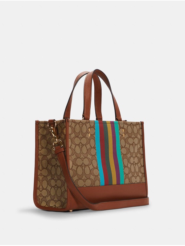 Сумка COACH Dempsey Carryall CC905 In Signature Jacquard With Stripe And Coach Patch Medium Сумка COACH Dempsey Carryall CC905 In Signature Jacquard With Stripe And Coach Patch Medium