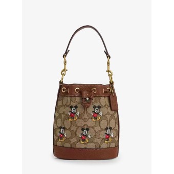 Сумка COACH Dempsey Bucket Bag With Mickey Mouse Print Small