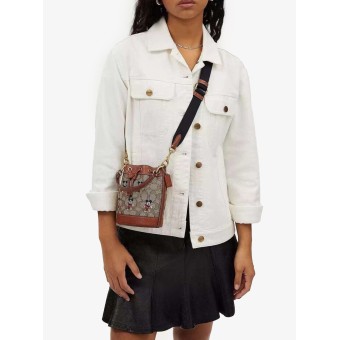 Сумка COACH Dempsey Bucket Bag With Mickey Mouse Print Small